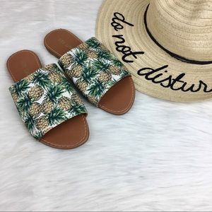 Maria Mandotti Pineapple Print Sandals